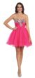 Main image of Strapless Sequins Bust Mesh Short Party Prom Dress